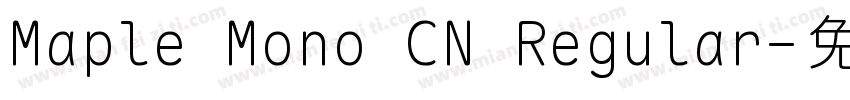 Maple Mono CN Regular字体转换
